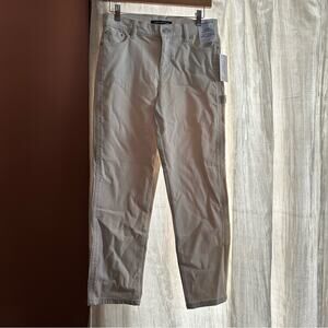 Calvin Klein Carpenter Jeans High Rise Straight Petite Pants Ecru Cream NWT 27P